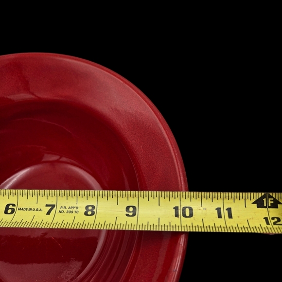 Pier 1 Imports Red Bowl Set Nesting Bowls Earthenware Spain - Picture 9 of 12
